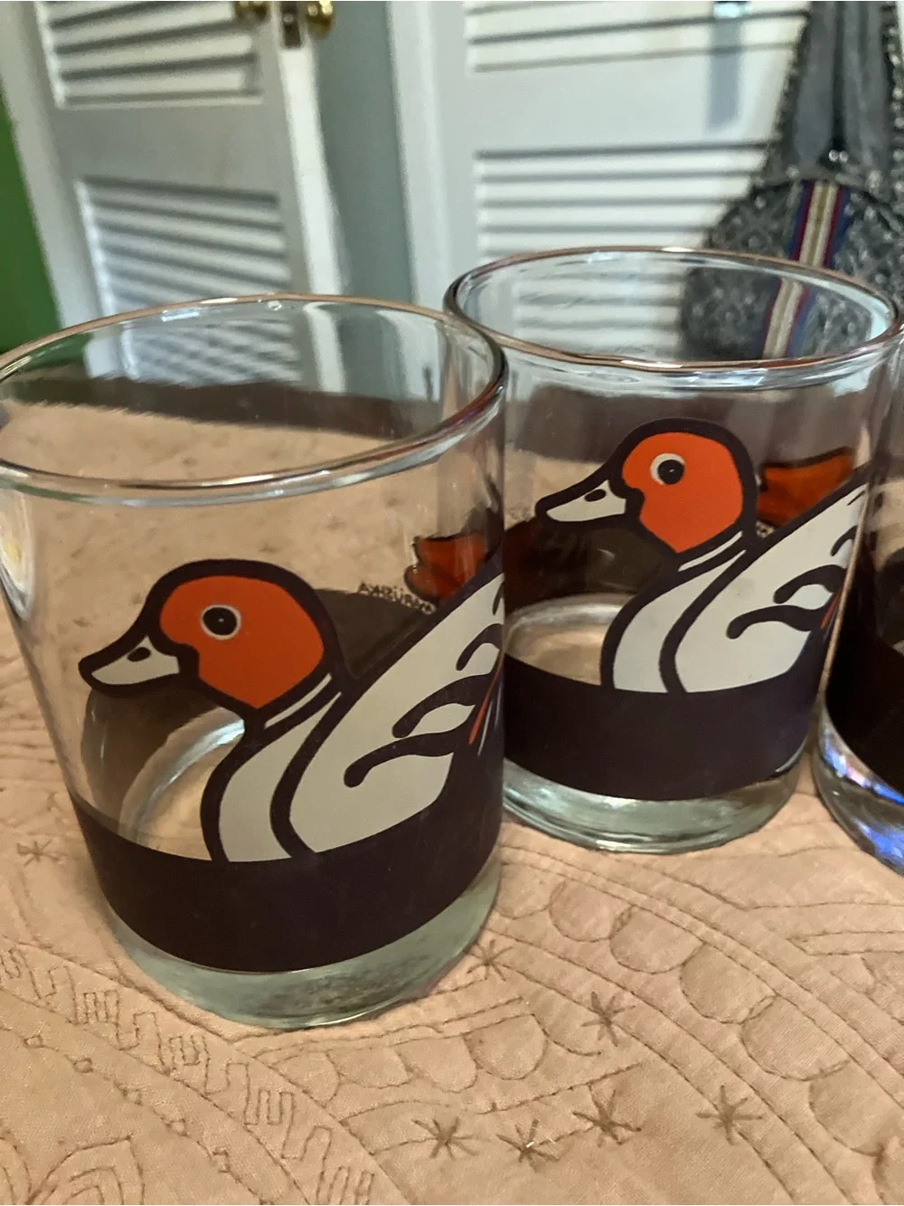 Set of Georges Briard “Decoy Gallery” Mallard Greenwinged Duck Whiskey Glasses